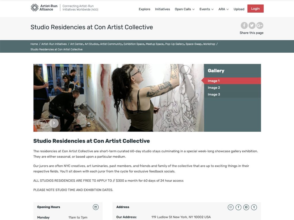 Artist-Run Alliance Website by Conlumina Digital Agency – Artist-Run Initiatives