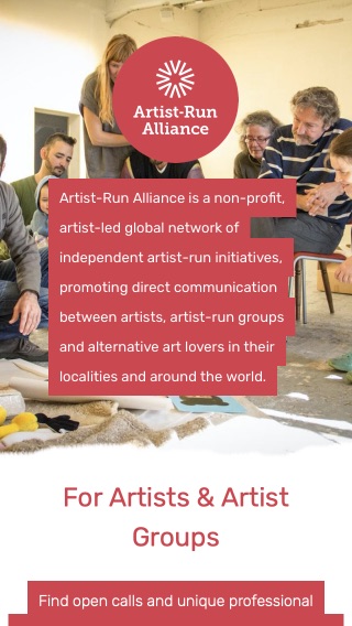 Artist-Run Alliance Website by Conlumina Digital Agency – Mobile Front Page