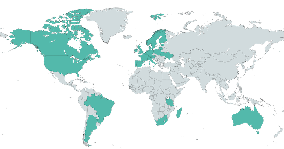 Conlumina agency clients on world map