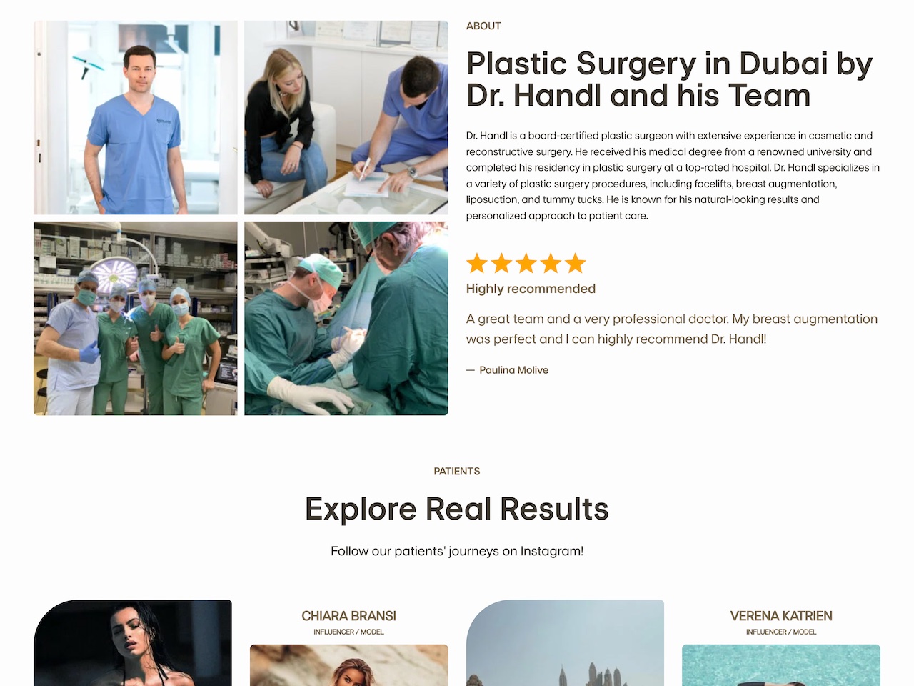 Web-Design für plastische Chirurgie